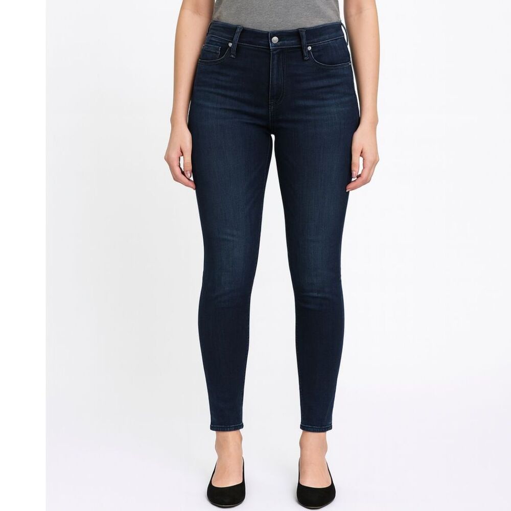 J. Crew Women's 9 in high-rise toothpick skinny jeans size 34 dark wash casual - Picture 1 of 10